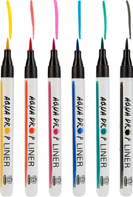 Produktbild von Schmincke Kartonset mit 6x vorgefüllten AQUA DROP Linern 78 702 097