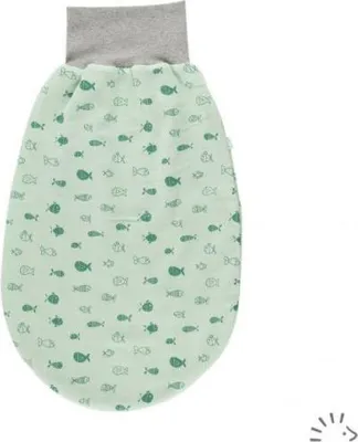 Produktbild von Popolini iobio Strampelsack Pucksack Crinkle Fische GOTS Style Light Green Fish