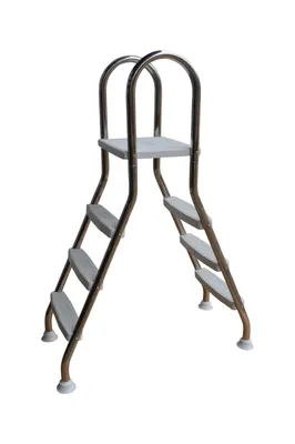 Produktbild von Edelstahl Poolleiter 3+3 Stufen für Aufstellbecken 110 cm