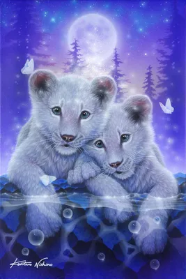 Produktbild von Diamond Painting "Picture Frame Crystal Art", 21 x 25 cm Tiger Cubs
