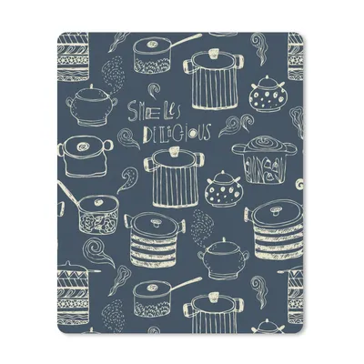 Produktbild von MuchoWow® Mauspad Mousepad Muster - Pfannen - Kochen 30x40 cm - Mousepads - Maus Mat - Pad - Mausunterlage - Mausmatten