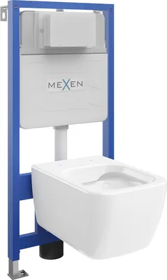 Image de Mexen Ensemble WC sur colonne Felix Slim avec cuvette Stella, Blanc - 6103368XX00