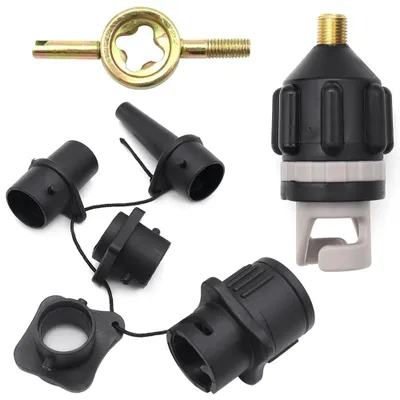 Image de Adaptateur de valve SUP avec 4 embouts pour gonfler des planches gonflables et des paddlesurf