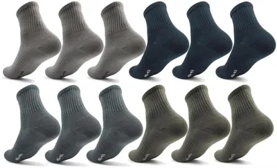 Produktbild von 12 Paar Herren Sport Sneaker Socken Quarter Socks Kurzsocken Halbsocken Mix1/40-43
