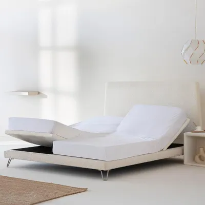 Image de Housse de matelas mobile pour lits deux personnes, 160 cm, blanc