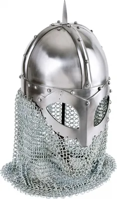 Produktbild von Wikinger Brillenhelm, mit Kettenbrünne, 2 mm Stahl