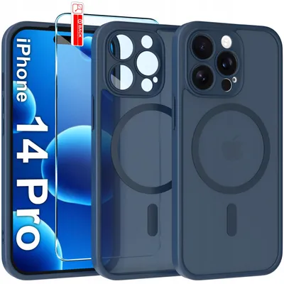 Zdjęcie produktu dla Etui Magnetyczne Matowe Do Iphone 14 Pro |Do Magsafe Trwałe + Szkło