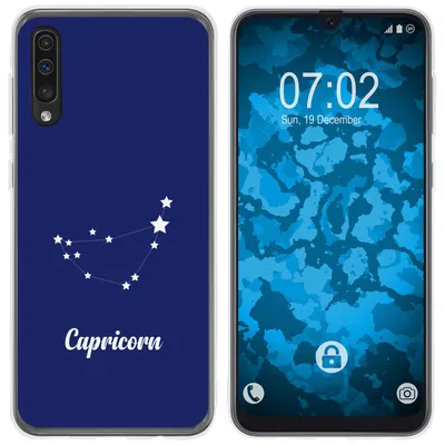 Produktbild von PhoneNatic Case kompatibel mit Samsung Galaxy A50 Silikon-Hülle SternzeichenCapricornus M7