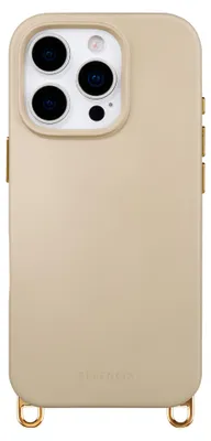 Zdjęcie produktu dla Etui Selencia Rivièra MagSafe z wymiennymi zaczepami do telefonu Apple iPhone 16 Pro - kolor: Milky Latte