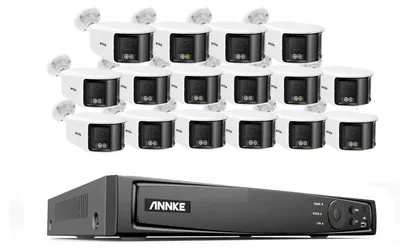 Obrázek produktu pro Bezpečnostní IP systém se 16 kamerami, rozlišením 8 MP a 4K a 180° panoramatickým zorným polem