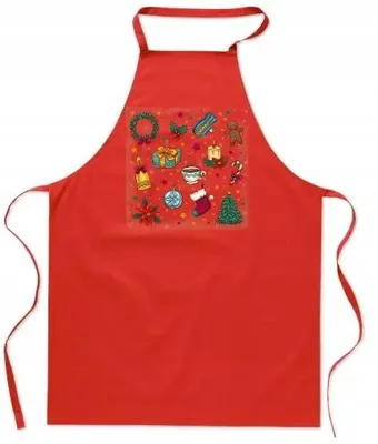 Produktbild von HaftNadruk Weihnachtsschürze mit Druck – Geschenk für Sie & Ihn