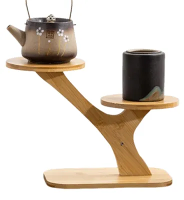 Imagen del producto de Soporte para plantas de madera, de varios niveles y estilo vintage