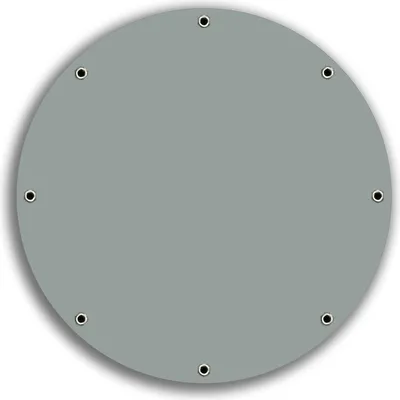 Produktbild von Wallario rundes Outdoor-Poster für Garten oder Balkon, Motiv Grau, 30 cm Durchmesser