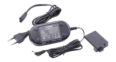 Produktbild von vhbw Netzteil Ersatz für Canon DR-E5 für Kamera, Digitalkamera, DSLR - Netzkabel + DC Kuppler, 2m