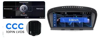 Zdjęcie produktu dla Samochodowy odtwarzacz multimedialny, kompatybilny ze smartfonami, system nawigacji, kompatybilny z modelem BMW serii 5, BME60A-MNXB-OM