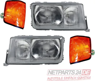 Productafbeelding van Johns, geschikt voor een set richtinglampen voor Mercedes W201. H4/H3, modelreeks 190, van 1982 tot 1993
