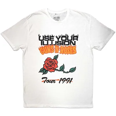 Obrázok produktu pre Guns N' Roses Use Your Illusion Tour 1991 White M Tričko