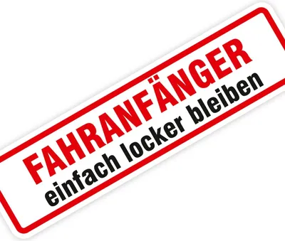 Produktbild von Magnetschild Anfänger einfach locker bleiben
