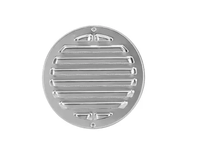 Produktbild von UPMANN Wetterschutzgitter Alu weiß D150 mit Fliegendraht - 54580