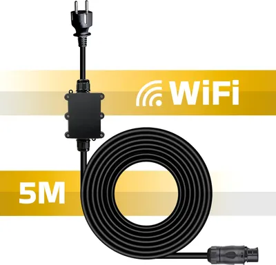 Produktbild von 5m Anschlusskabel Mikrowechselrichter mit Betteri BC01 Buchse zu Schukosteckdose mit WIFI für Balkonkraftwerk