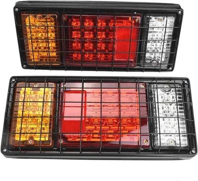 Obrázek produktu pro LED zadní světlo, brzdové světlo, 12V, pro přívěs, karavan, nákladní vozidlo a traktor - 2 kusy
