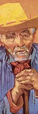 Obrázok produktu pre Vincent Van Gogh Art Print Obraz - Portrét Patience Escalier, 1888, Detail (158 x 53 cm)