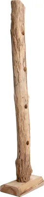 Produktbild von Weinflaschenhalter Laval aus Teakholz, naturbelassen, Flaschenständer aus Massivholz, Weinhalter ca. 40 x 25 x 185 cm