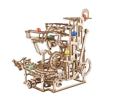 Obrázok produktu pre Ugears 3D drevená sklznica s krokovou prevodovkou