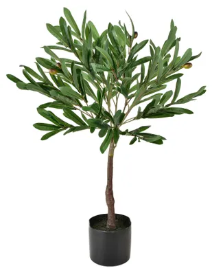 Produktbild von Kunstbaum Kunststoff Viridis Olive 13x12x72 cm Grün/Schwarz 1 Stück