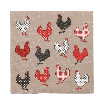 Produktbild von PAPSTAR Servietten 1/4-Falz, 33x33 cm, "Cocotte", 3-lagig | Folie (20 Stück)