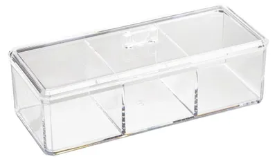 Obrázok produktu pre 5five Simply Smart kozmetický box Selena s 3 priehradkami, plast, 22,8 x 9,5 x 8 cm, 155907