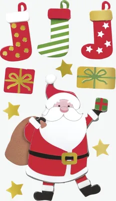 Produktbild von Sticker-Etikett Nikolaus 10 Stück bunt Packung mit 6 Stück