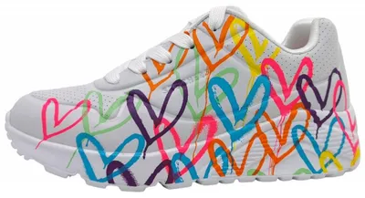 Productafbeelding van Skechers Uno Lite Kinderschuhe Mädchen Halbschuhe sportlicher Schnürer Weiß