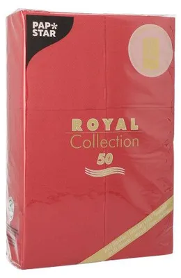 Produktbild von Servietten "ROYAL Collection" 48 cm x 30 cm bordeaux mit Besteckfalz
