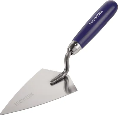 Zdjęcie produktu dla Paca tynkarska Hamburg długość 140 mm szerokość 80 mm nierdzewna, z uchwytem z drewna bukowego stal nierdzewna