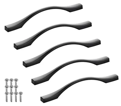 Produktbild von SOTECH Möbelgriff BLACKLINE XV Schrankgriff – Bohrabstand 128 mm, schwarz matt (5 Stück)