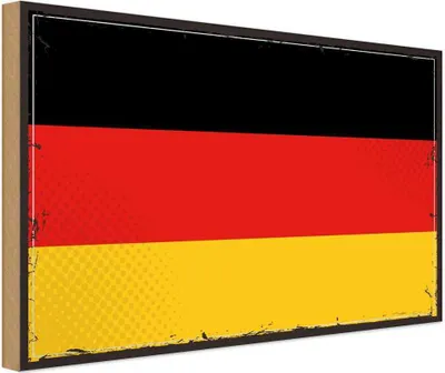 Produktbild von vianmo Holzschild 30x40 cm Deutschlands Retro Germany Flagge Fahne Wappen