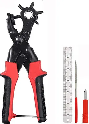 Produktbild von Lochzange für Gürtel und Leder – Rot – Profi-Lochzange – Lochzange – Revolverzange – Lochzange – Lochzange