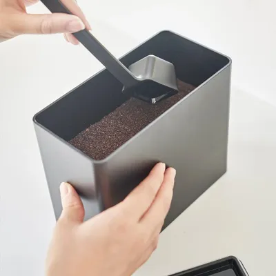 Immagine prodotto di Vassoio da caffè con cucchiaio Yamazaki Tower 6908, nero 1,6 l