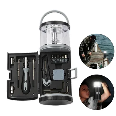 Produktbild von LED-Campinglampe mit gängigem Werkzeugsatz, Campinglampen, Ehemann Geschenke für MännerEinzigartig, Batteriebetriebene lampe für Auto, Angeln