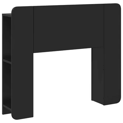 Produktbild von vidaXL Kopfteil Schrank mit Speicher Schwarz Holzwerkstoff