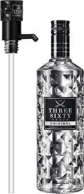 Produktbild von Three Sixty Vodka 3L (37,5% Vol) + Pumpe -[Enthält Sulfite]