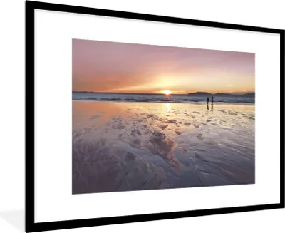 Produktbild von MuchoWow® MuchoWow® Gerahmtes Poster Strand - Sonne - Meer 90x60 cm - Poster mit zchwarzem Bilderrahmen - Wanddekoration - Fotos