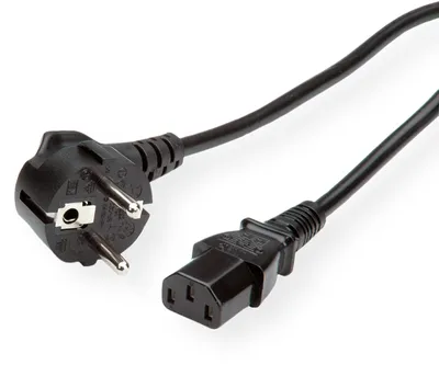 Productafbeelding van ROLINE netkabel, rechte IEC-connector, zwart, 0,6 meter