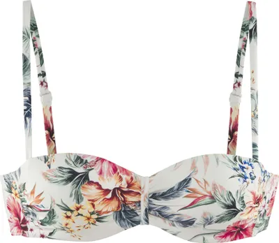 Produktbild von LASCANA Bügel-Bandeau-Bikini-Top Salsa creme bedruckt Größe 42 Cup B