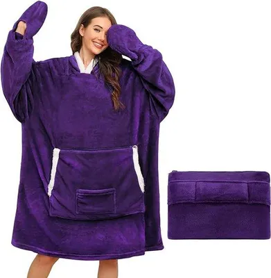 Produktbild von Famanu Hoodie Oversize Warmes Sweatshirt - Flanell