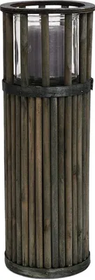 Produktbild von Laterne Windlicht Holzlaterne Rustikal inkl. Kerze Kerzenhalter Dekorativ 40cm