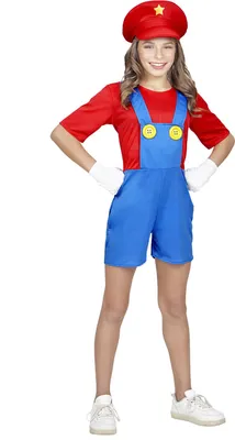 Produktbild von Super Klempner – Gr.  116-158cm Mädchen Helden Kostüm XS - 116cm