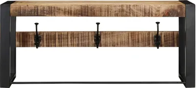 Image de vidaXL Portemanteau 80x35x35 cm Bois massif rugueux Mango