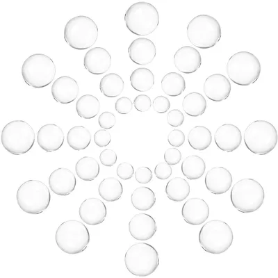 400 Glas-Cabochons, 6–12 mm, transparent, flache Rückseite, für Schmuck-DIY